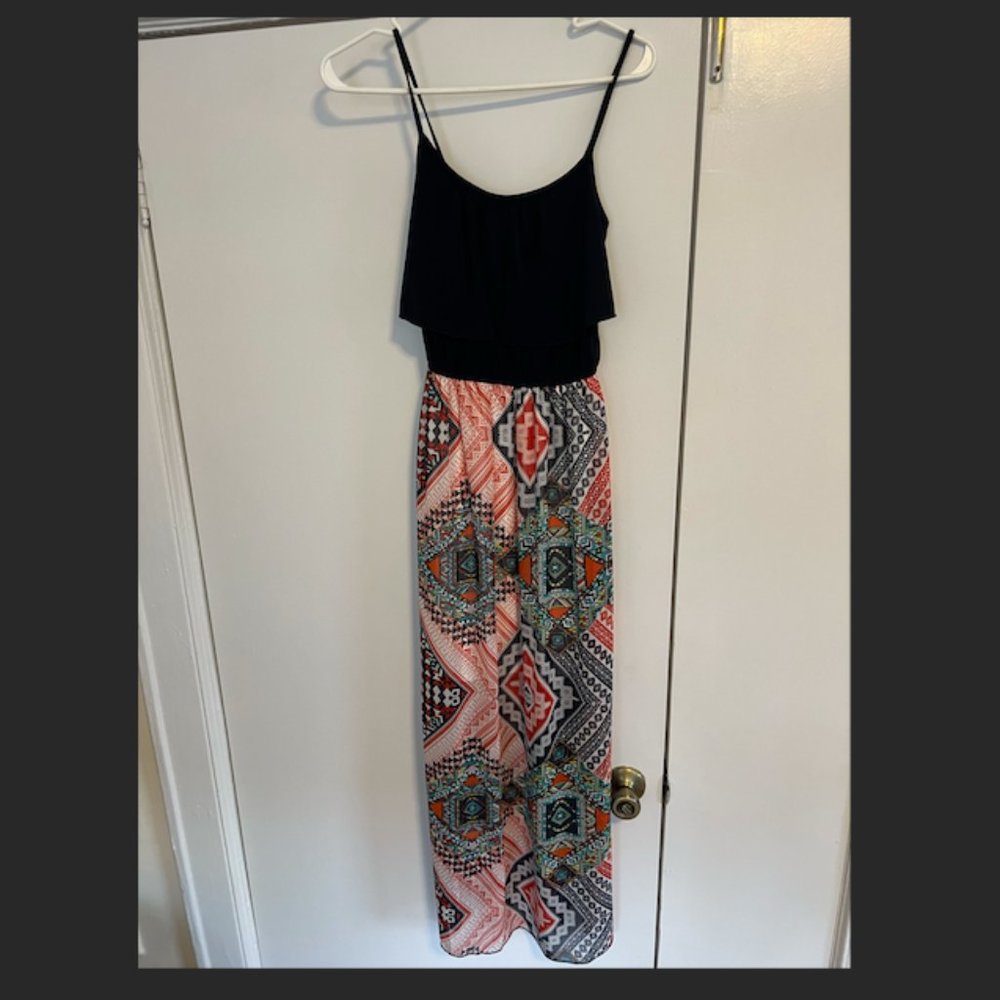 Patterned MAXI DRESS | size Small